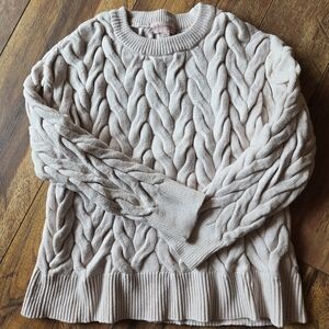 Philosophy Cream Cable Knit Sweater